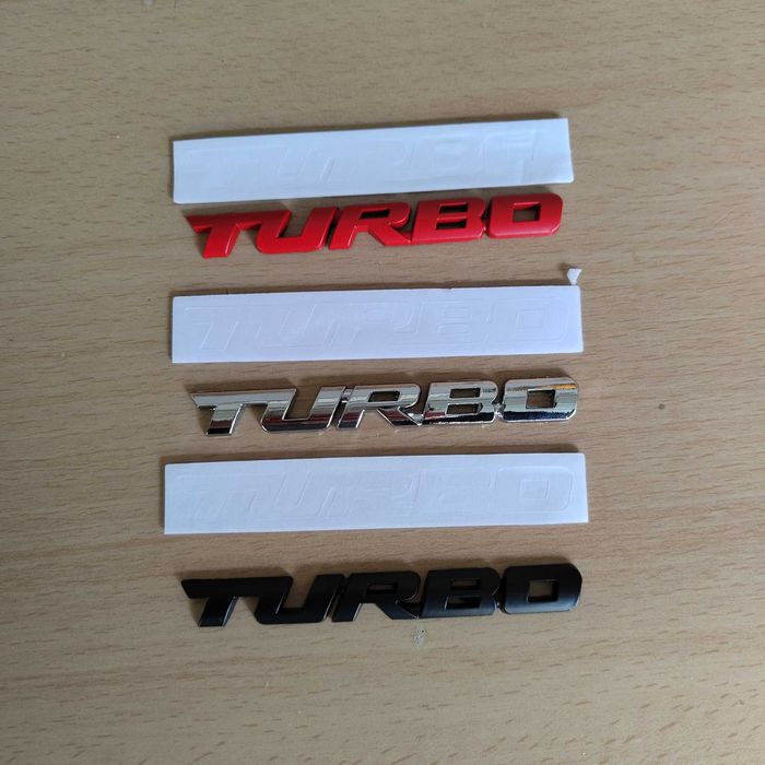 Adesivo Autocolante Carro TURBO em liga de metal