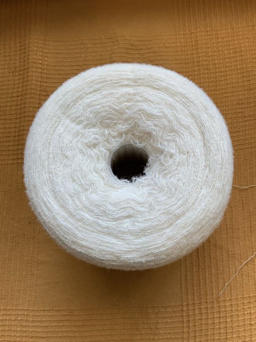Przędza biała Merino/Bawełna