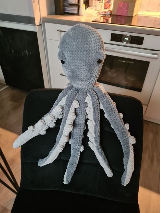 Ośmiornica na szydełku duża handmade ręcznie robiona hand made