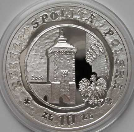 Polska 10 złotych 2007 - Lokacja Krakowa - 750 rocznica -  srebro - stan menniczy