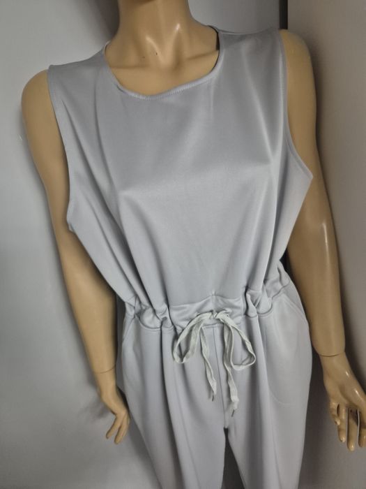 Elegancki kombinezon damski 3XL – szary, 100% bawełna