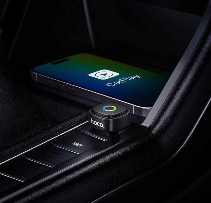 Адаптер в авто беспроводной CarPlay HOCO Mini DUP10  USB-A, Wireless