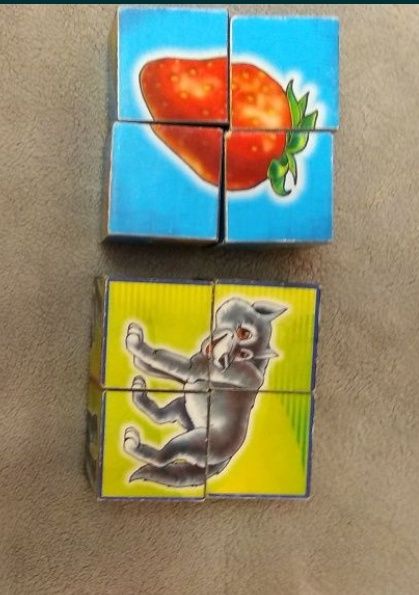 Кубики пазлы. Развивающие игры