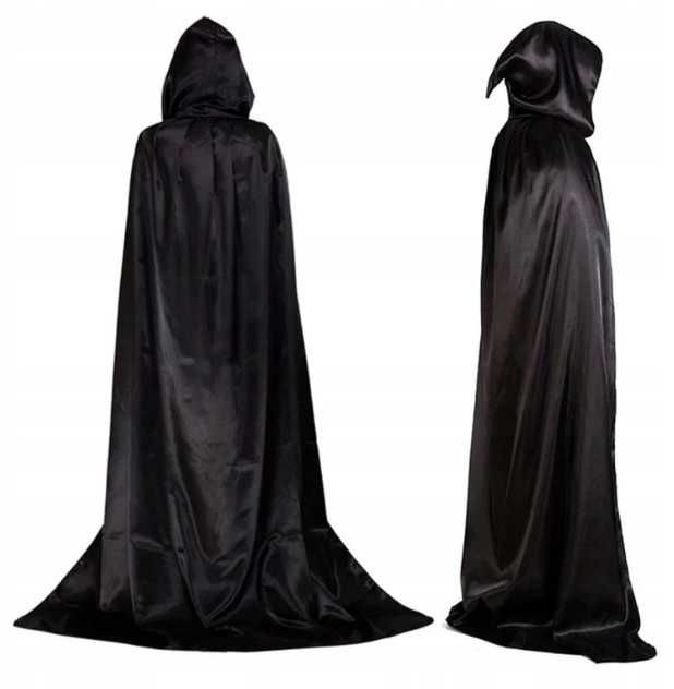 Czarownica Kostium Peleryna Kapelusz Strój Przebranie Andrzejki