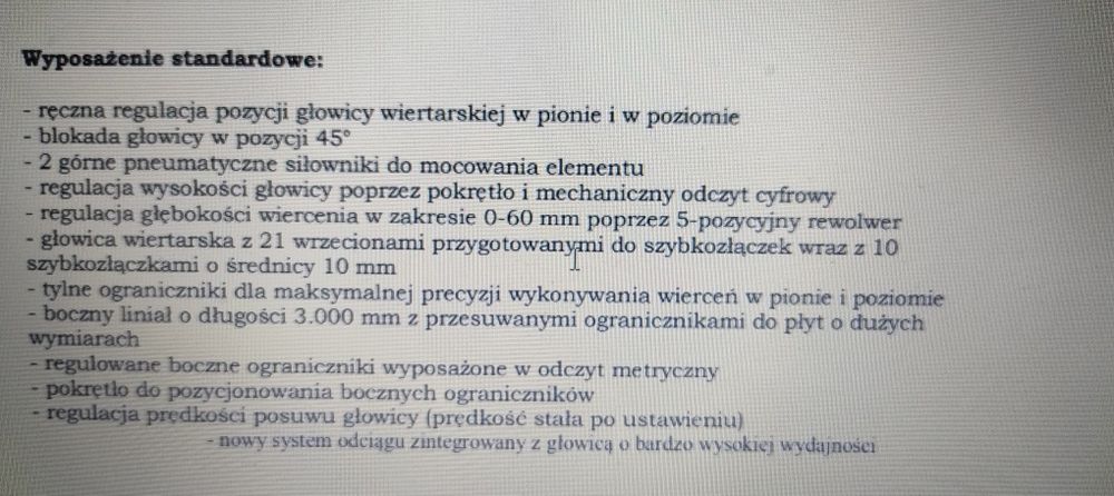 Wiertarka wielowrzecionowa SCM Startech 21