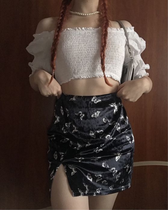 велюрова спідниця