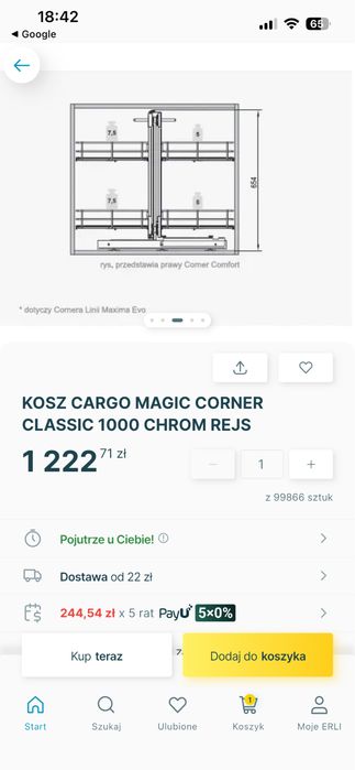 Kosz cargo classic Rejs