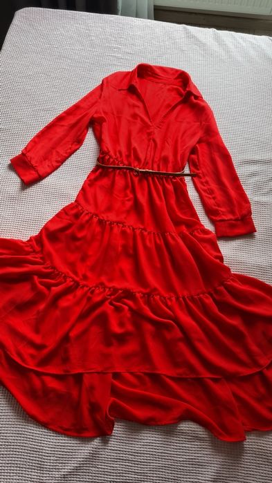 Сукня червона шифон