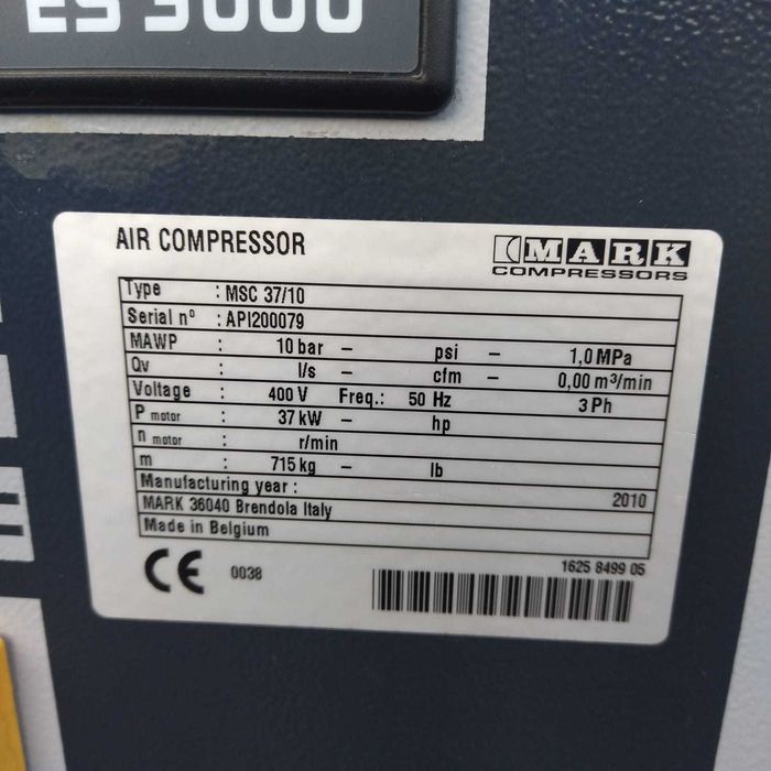 Sprężarka śrubowa Mark,37KW,S016251