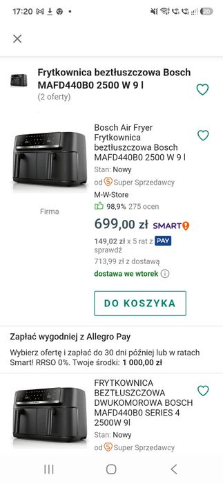 Bosch Serie 4 Air Fryer frytkownica
