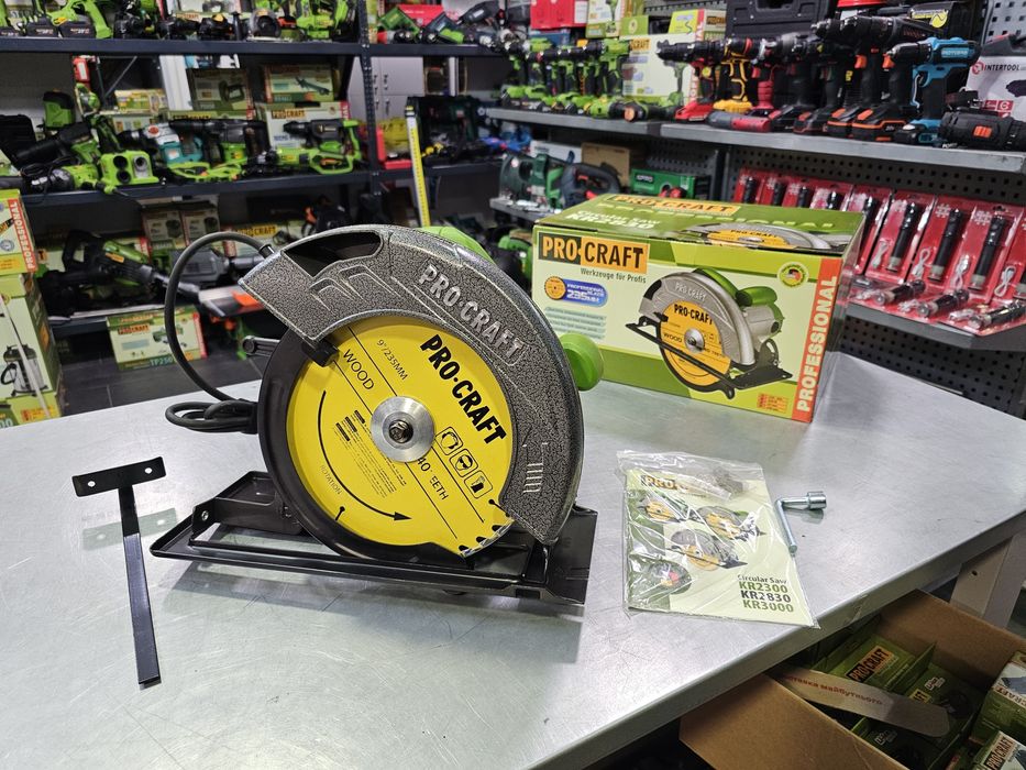 Пила дисковая ProCraft KR2830 235Диск 2830Вт 85мм Пропил Гарантия 36м.