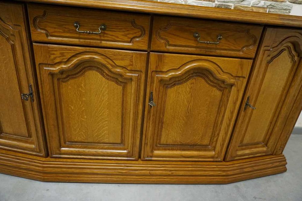 www.HD-MEBELpl --  Komoda Dębowa 4 Drzwiowa szer. 179 cm   (P-1302)