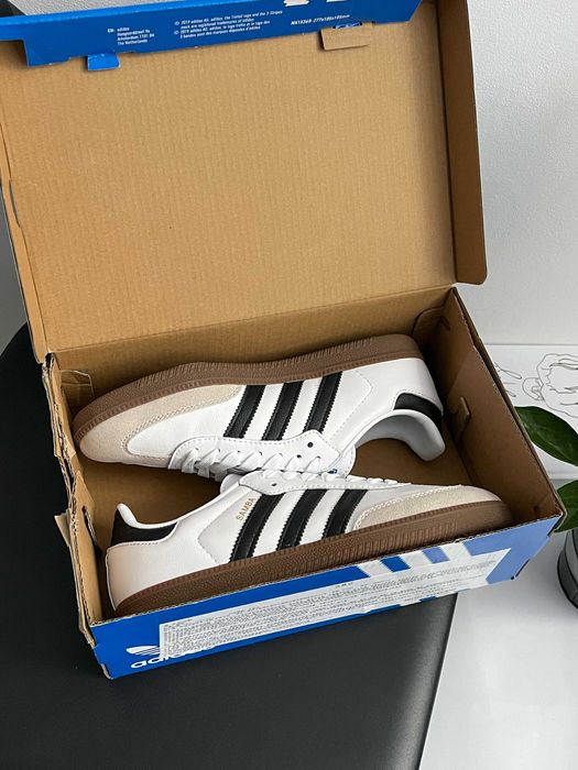 ‼️Кросівки Adidas Samba White Black Gum