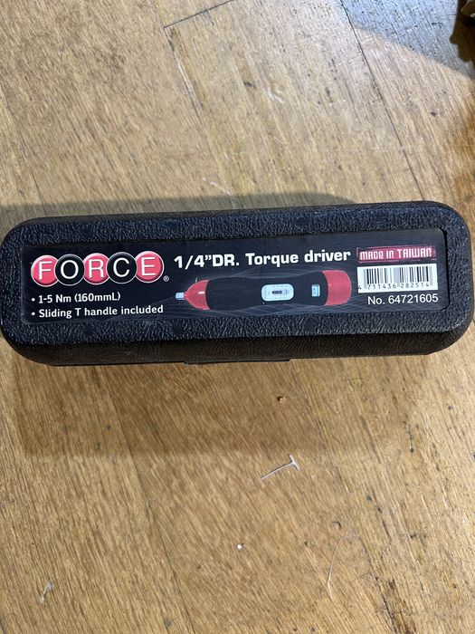 Chave Dinamométrica de Precisão FORCE 1/4" (1-5 Nm) - Como Nova