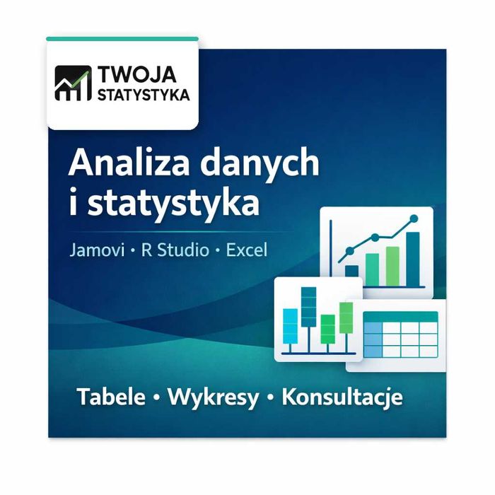 Analiza danych i statystyka | Jamovi / R Studio / Excel / SPSS |