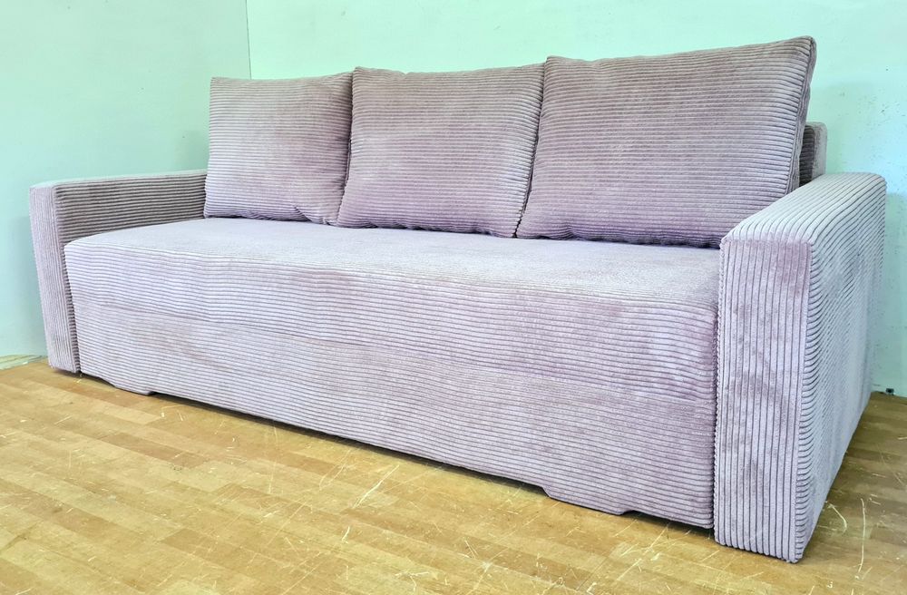 Nowa sofa automat sprężyny sztruks welur plusz kanapa wersalka tapczan