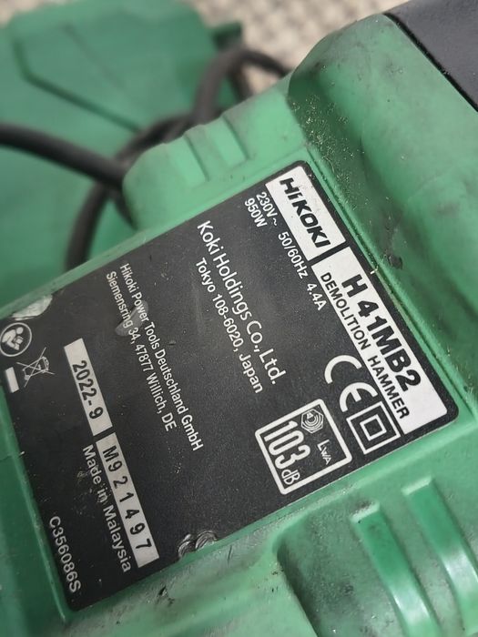 Hikoki młotowiertarka SDS plus, bezszczotkowy dh28pec, i młot szczotkowy SDS max h 41mb2.