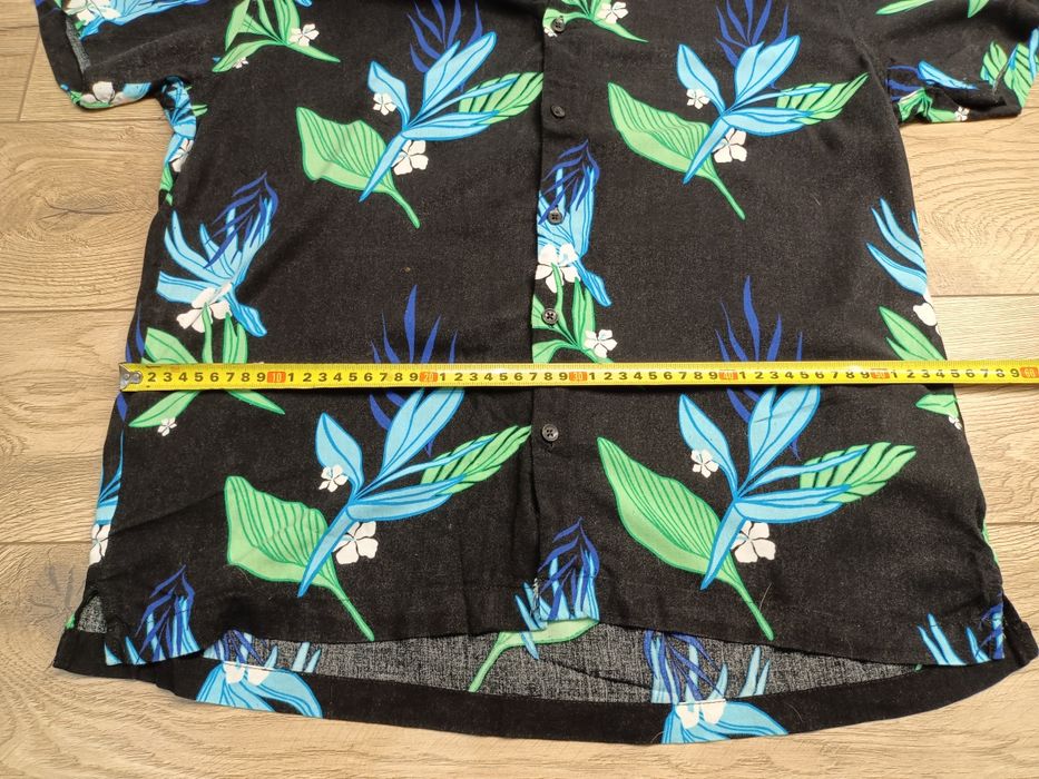 Męska koszula w motywem roślin r XL
