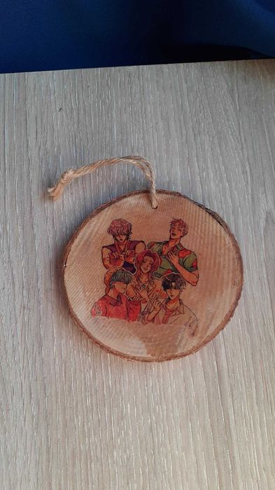 Decoração madeira árvore natal Saja Boys Kpop demon hunters ornamento