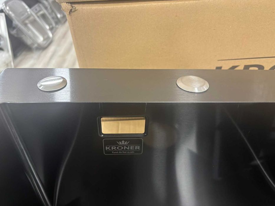 Кухонна мийка Kroner Schwarze  Уцінка!  Товщина 3мм/1мм