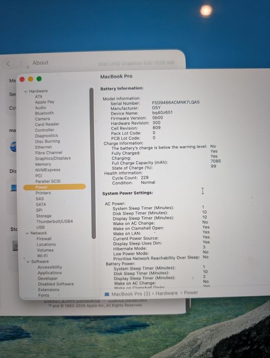 MacBook Pro 16" (2019) i7 16GB 512GB Excelente estado, 229 ciclos