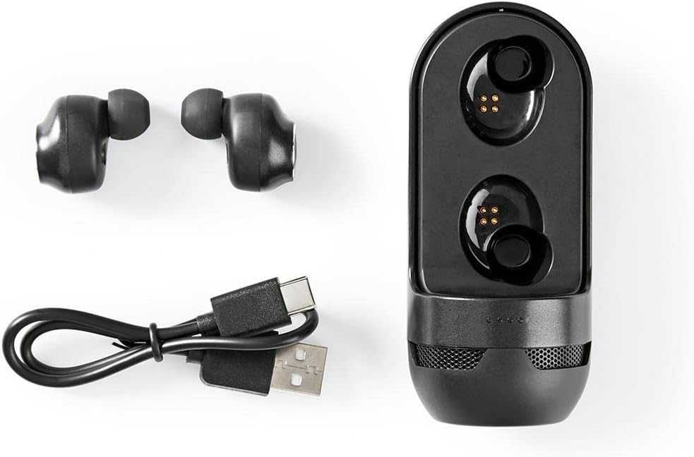 Auriculares Bluetooth Com Coluna Nedis HPBT6050BK