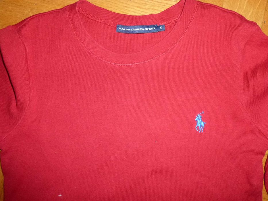 RALPH LAUREN SPORT  podkoszulek T-Shirt  oryginalny bordowy roz S
