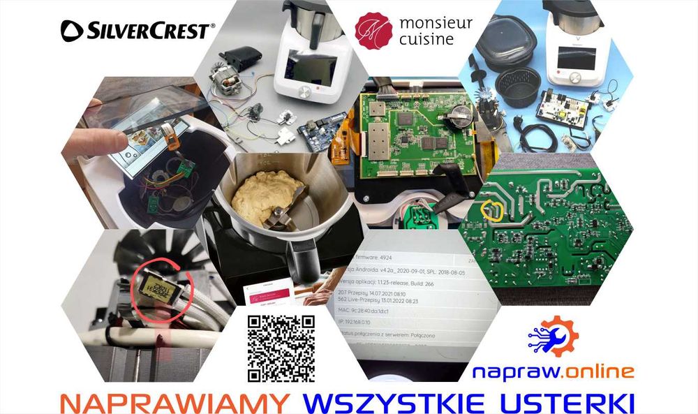 Szybka NAPRAWA 1-3 dni Lidlomix, Monsieur Cuisine, SilverCrest, GWARANCJA 6 m-cy na naprawę.