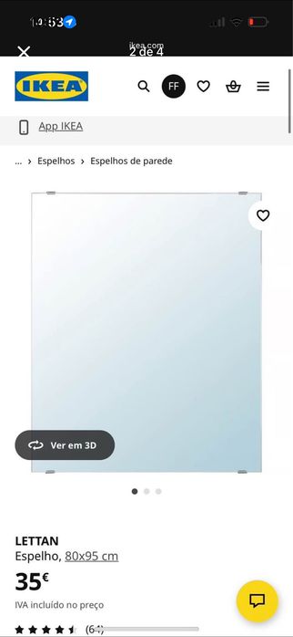 Espelho 80x95cm com led