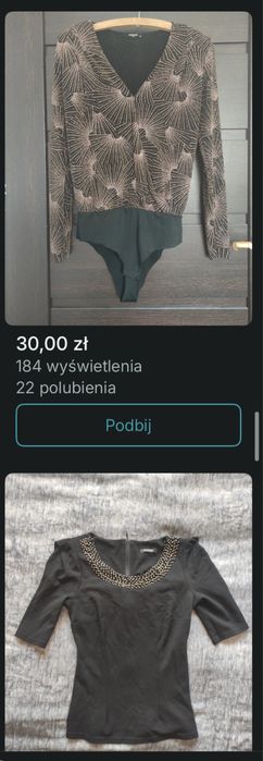 Nowe i używane bluzki damskie S XS M 34 36 38 do wymiany