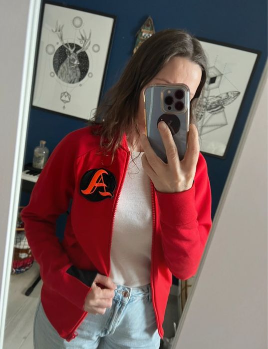 Kurtka bluza na zamek czerwona damska Adidas XS/S