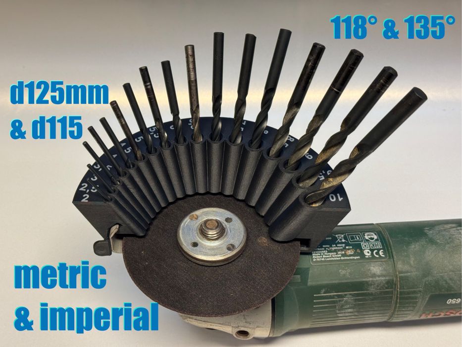 Заточка для свердла універсальна від 2 до 10 мм ушм болгарка