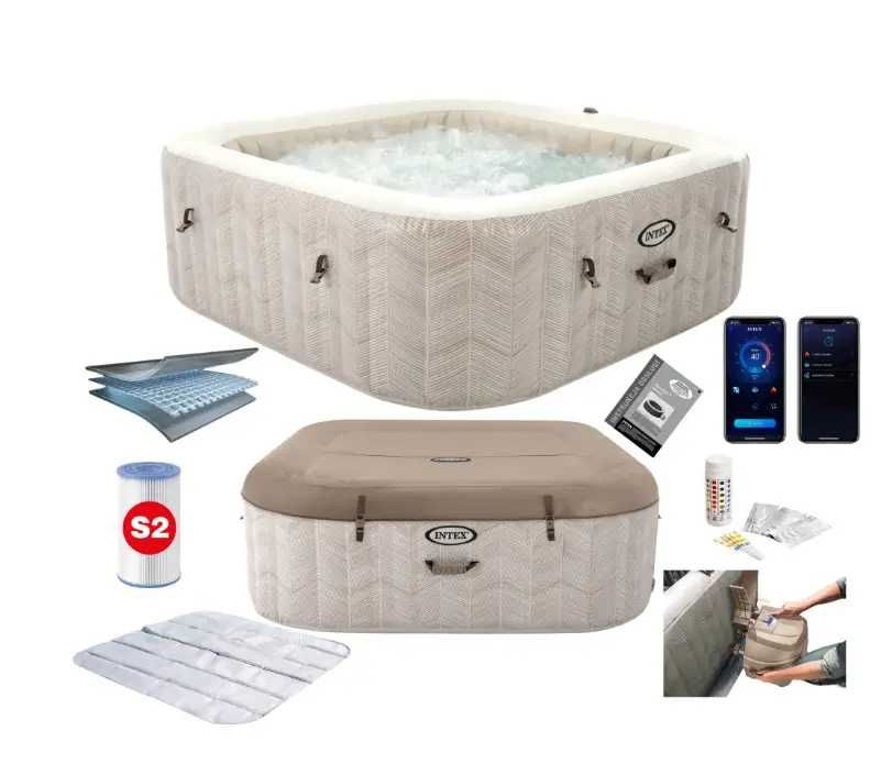 Надувний джакузі Intex 28472 Chevron Deluxe Whirlpool Spa,