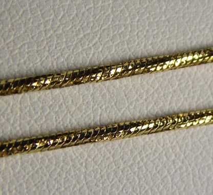 Łańcuszek okrągła diamentowana linka żyłka srebro złocone 48 cm.