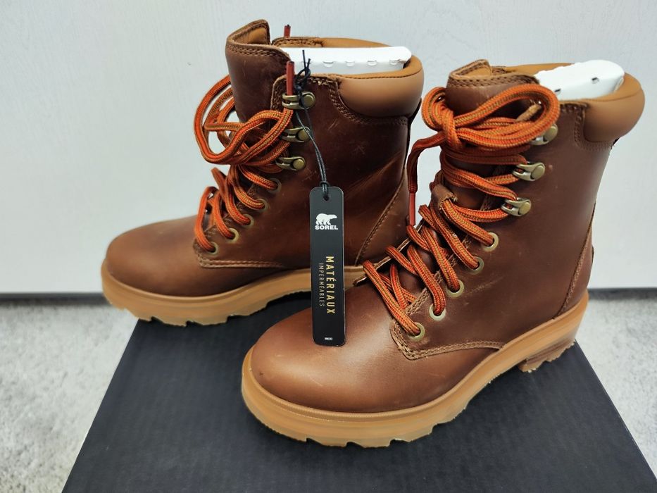 Skórzane buty SOREL Lennox Lace | Brązowe Trapery | Rozmiar 36
Opis: