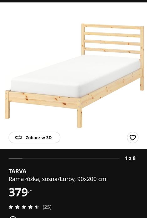 Łóżko + stelaż Ikea