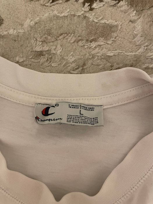 rick owens x champion white tee opium archive