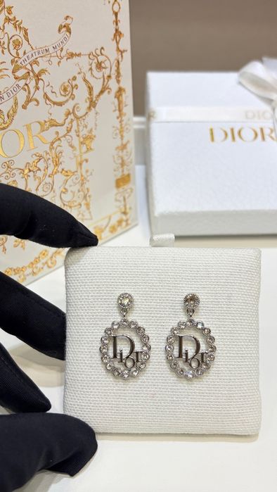 DIOR® Luksusowe kolczyki CD® ekskluzywna biżuteria kolczyki