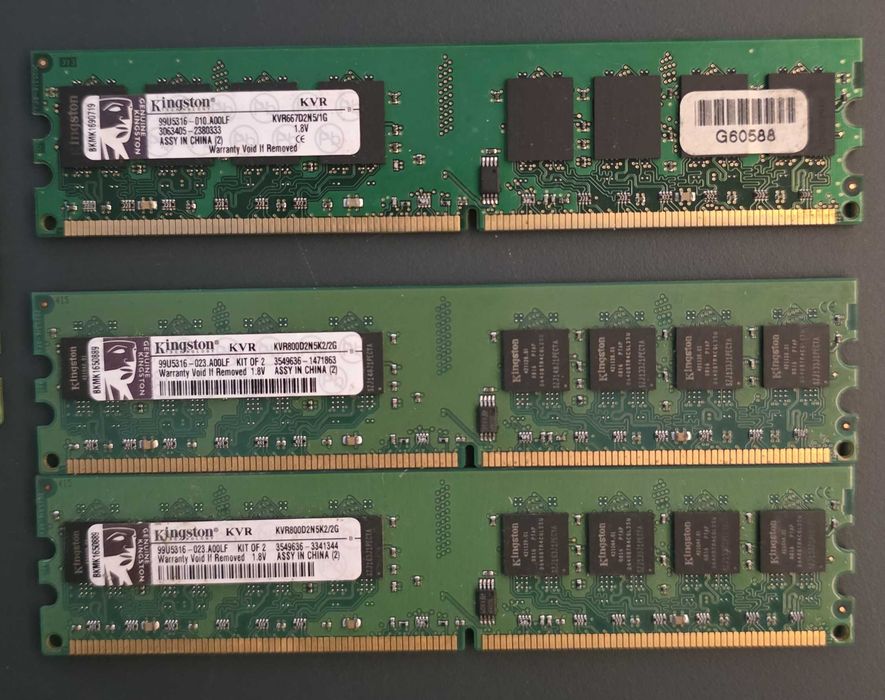 Módulos Memória RAM DDR2 (varios tamanhos e marcas) Lote ou Pack