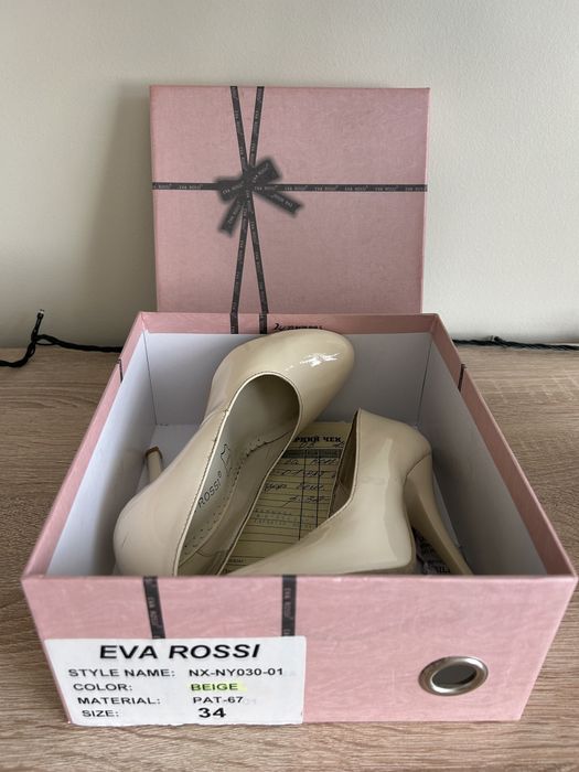 Туфлі (бежеві, Eva Rossi), 34 розмір