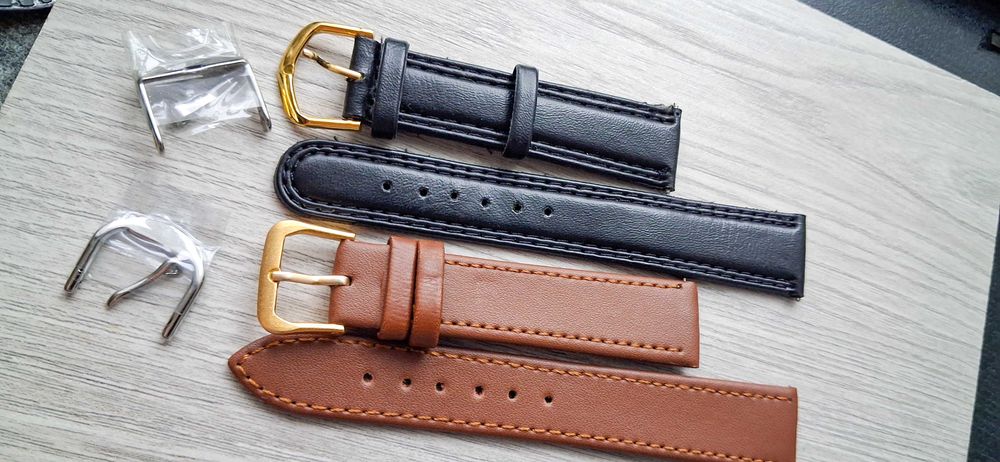 2 szt paski do zegarka 18mm Nowe skóra naturalna / pasek