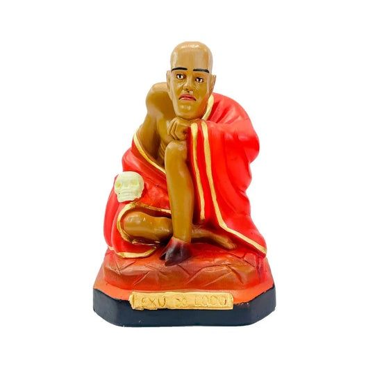 Esta estátua é uma representação de Exu Capa Preta da Encruzilhada