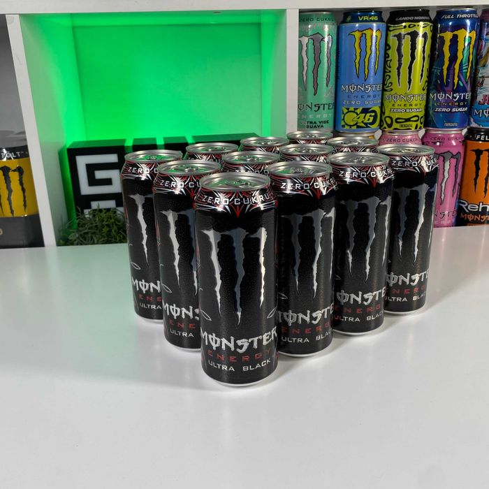 Напій енергетичний Monster Energy Ultra Black Енергетик монстр Вишня без цукру