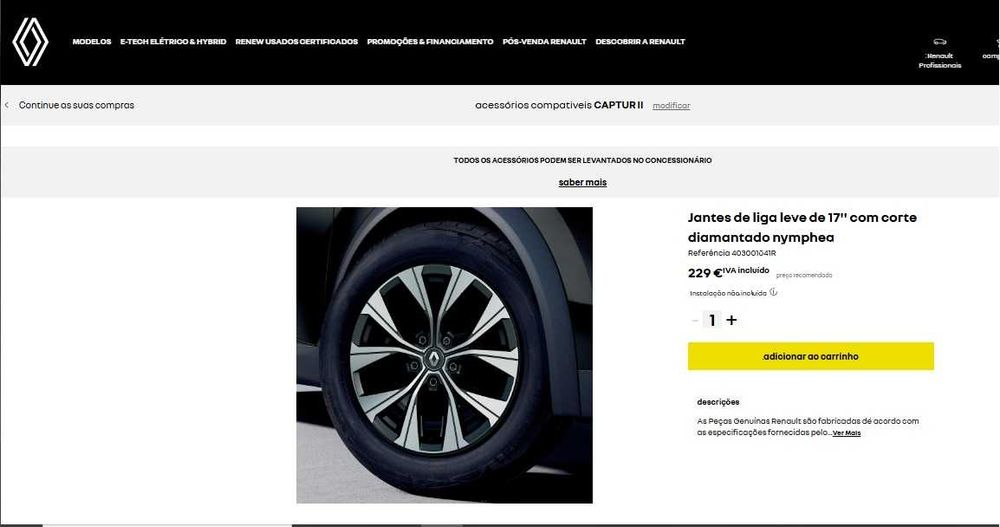 Jantes Renault Originais (5X17X114,3)