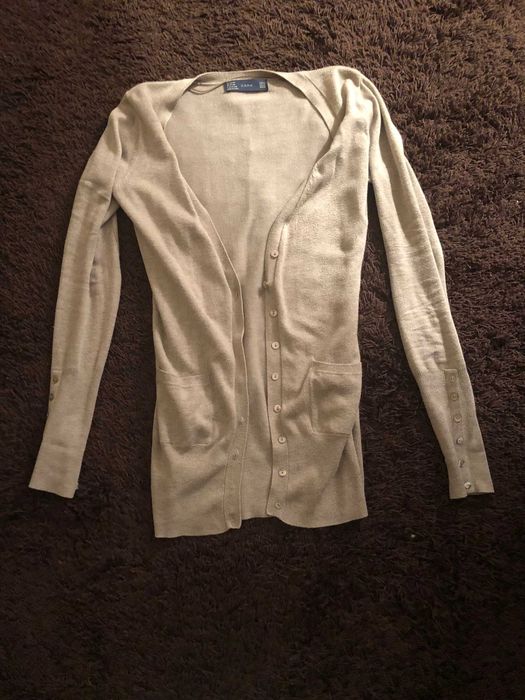 casaco beje zara tamanho m
