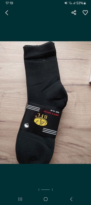 Skarpety męskie bawełniane czarne 5 par