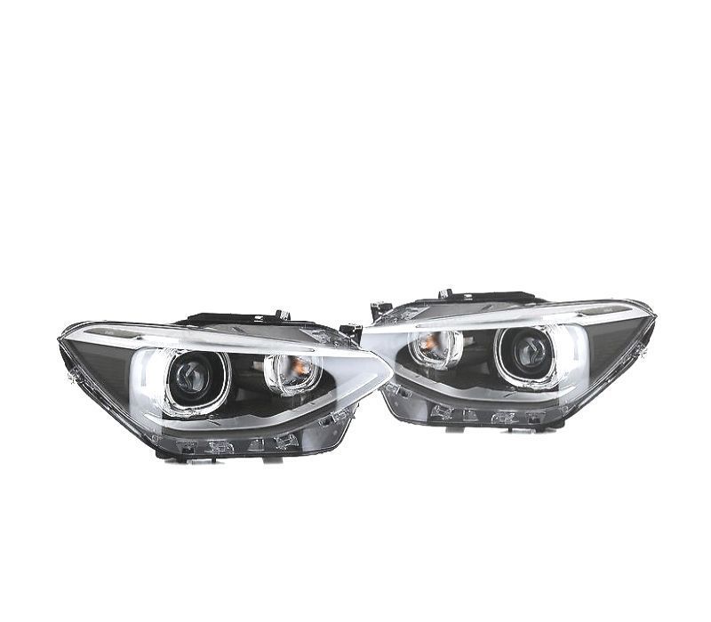 FARÓIS BMW F20 F21 11-15 BIXENON ANGEL EYES FUNDO PRETO