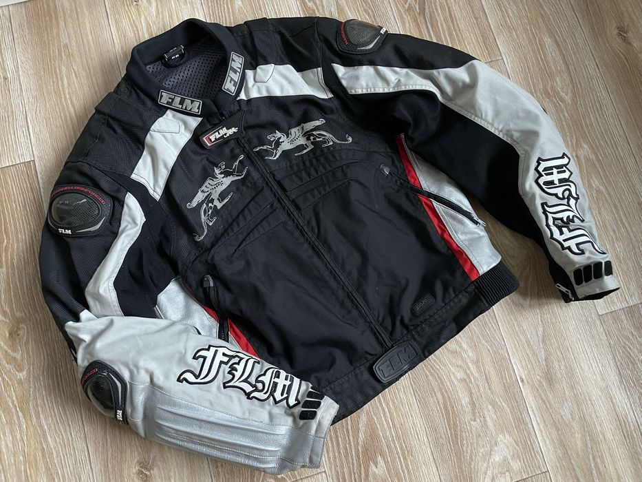 FLM. Класна мотокуртка з карбоном, повний комплект захисту! 58, XXL
