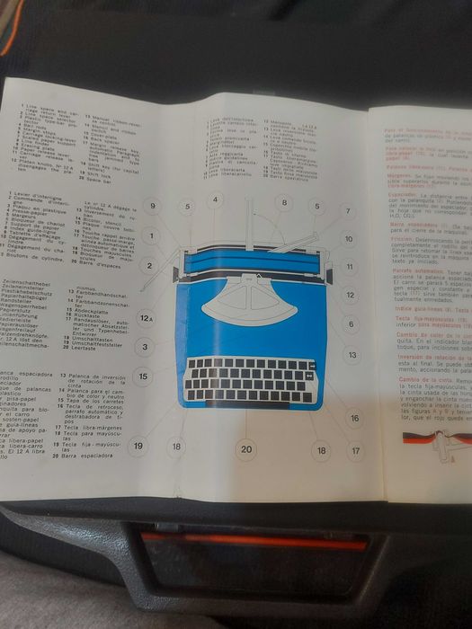 Máquina de Escrever Vintage Antares Underwood 19 – Como Nova!