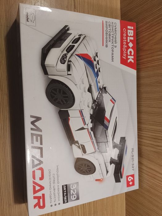 Конструктор IBLOCK МЕГАCAR машинки инерция Ламборджини Ниссан 6+ БМВ